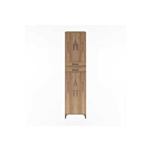 Hyperion Dolap 5 Raflı 2 Çekmeceli 4 Kapaklı 60x44x243 Çam-çam