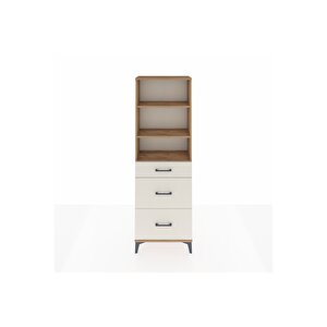 Arges Dolap 3 Raflı 3 Çekmeceli 60x30x182 Çam-aytaşı