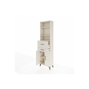 Arges Dolap 4 Raflı 2 Çekmeceli 2 Kapaklı 60x30x221 Aytaşı-aytaşı