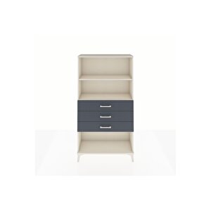 Arges Dolap 2 Raflı 3 Çekmeceli 88x30x163 Aytaşı-antrasit