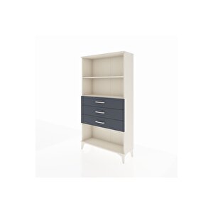 Arges Dolap 2 Raflı 3 Çekmeceli 88x30x163 Aytaşı-antrasit