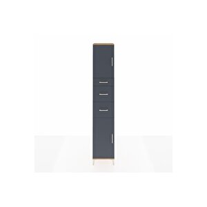 Hyperion Dolap 3 Raflı 3 Çekmeceli 2 Kapaklı 44x44x243 Çam-antrasit