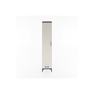 Hyperion Dolap 3 Raflı Tek Çekmeceli Tek Askılı 44x44x221 Antrasit-aytaşı