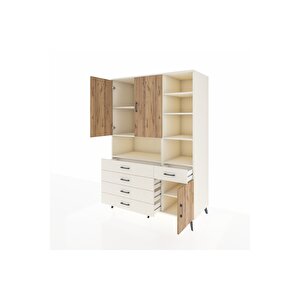 Kronos Dolap 8 Raflı 5 Çekmeceli 3 Kapaklı 132x59x195 Aytaşı-çam/aytaşı