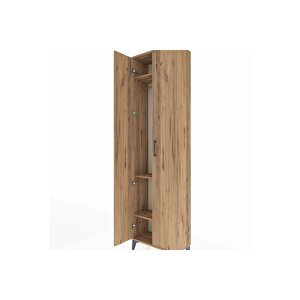 Arges Dolap 3 Raflı 2 Kapaklı Tek Askılı 60x30x221 Çam-çam