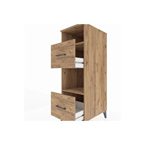 Kronos Dolap 2 Raflı 2 Çekmeceli 44x59x134 Çam-çam
