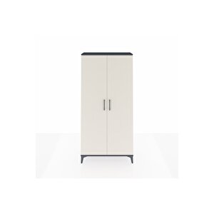 Arges Dolap 4 Raflı 2 Kapaklı 88x30x182 Antrasit-aytaşı