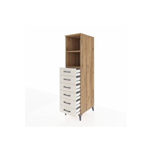 Kronos Dolap 2 Raflı 6 Çekmeceli 44x59x182 Çam-aytaşı