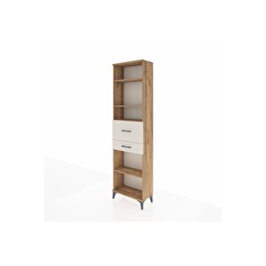 Arges Dolap 4 Raflı 2 Çekmeceli 60x30x221 Çam-aytaşı