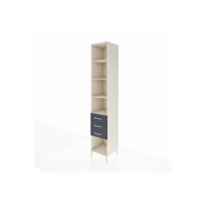 Hyperion Dolap 4 Raflı 3 Çekmeceli 44x44x243 Aytaşı-antrasit