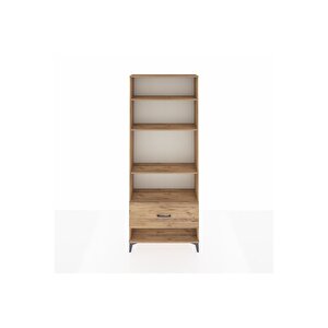 Arges Dolap 4 Raflı Tek Çekmeceli 88x30x221 Çam-çam