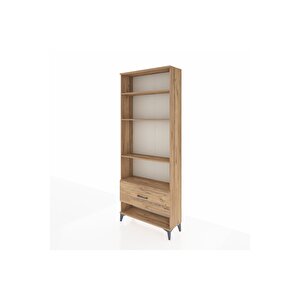 Arges Dolap 4 Raflı Tek Çekmeceli 88x30x221 Çam-çam