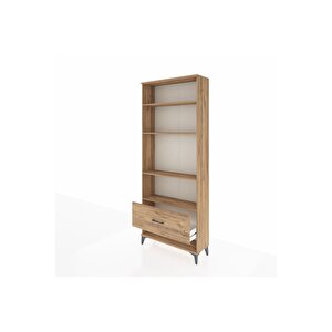 Arges Dolap 4 Raflı Tek Çekmeceli 88x30x221 Çam-çam