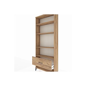 Arges Dolap 4 Raflı Tek Çekmeceli 88x30x221 Çam-çam