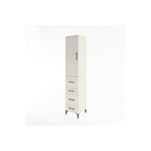 Hyperion Dolap 3 Raflı 4 Çekmeceli Tek Kapaklı 44x44x221 Aytaşı-aytaşı