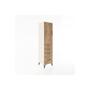 Hyperion Dolap 2 Raflı 4 Çekmeceli Tek Kapaklı 44x44x182 Aytaşı-çam