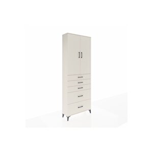 Arges Dolap 3 Raflı 5 Çekmeceli 2 Kapaklı 88x30x243 Aytaşı-aytaşı