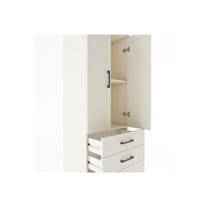 Hyperion Dolap 2 Raflı 3 Çekmeceli 2 Kapaklı 60x44x182 Aytaşı-aytaşı