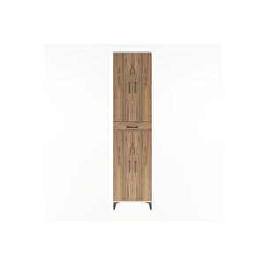 Arges Dolap 5 Raflı Tek Çekmeceli 4 Kapaklı 60x30x243 Aytaşı-çam