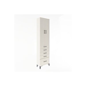 Arges Dolap 4 Raflı 5 Çekmeceli 2 Kapaklı 60x30x243 Aytaşı-aytaşı