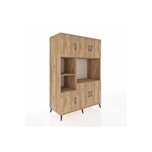 Kronos Dolap 9 Raflı 6 Kapaklı 132x59x195 Çam-çam/çam