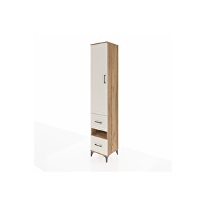 Hyperion Dolap 5 Raflı 2 Çekmeceli Tek Kapaklı 44x44x243 Çam-aytaşı