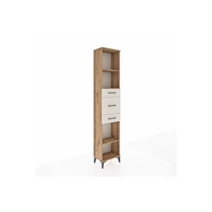 Arges Dolap 3 Raflı 3 Çekmeceli 44x30x221 Çam-aytaşı