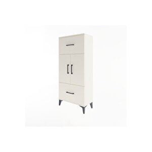 Arges Dolap 2 Raflı 2 Çekmeceli 2 Kapaklı 60x30x134 Aytaşı-aytaşı