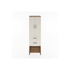 Hyperion Dolap 3 Raflı 2 Çekmeceli 2 Kapaklı 60x44x195 Çam-aytaşı