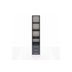 Arges Dolap 4 Raflı 3 Çekmeceli 44x30x221 Antrasit-antrasit