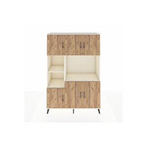 Hyperion Dolap 9 Raflı 6 Kapaklı 132x44x195 Aytaşı-çam/aytaşı