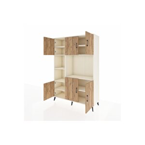 Hyperion Dolap 9 Raflı 6 Kapaklı 132x44x195 Aytaşı-çam/aytaşı