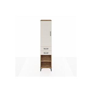 Hyperion Dolap Tek Raflı 2 Çekmeceli Tek Askılı 44x44x195 Çam-aytaşı