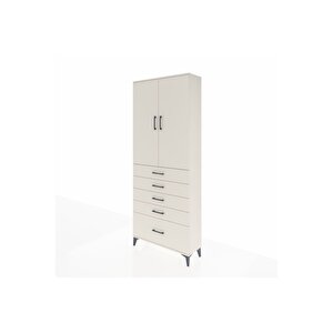 Arges Dolap 3 Raflı 5 Çekmeceli 2 Kapaklı 88x30x221 Aytaşı-aytaşı