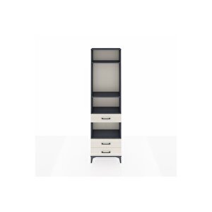 Arges Dolap 4 Raflı 3 Çekmeceli 60x30x221 Antrasit-aytaşı