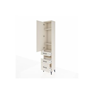 Arges Dolap 4 Raflı 3 Çekmeceli Tek Kapaklı 44x30x221 Aytaşı-aytaşı