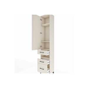 Arges Dolap 4 Raflı 3 Çekmeceli Tek Kapaklı 44x30x221 Aytaşı-aytaşı