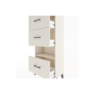 Hyperion Dolap Tek Raflı 3 Çekmeceli 60x44x134 Aytaşı-aytaşı