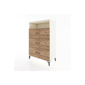 Hyperion Dolap Tek Raflı 3 Çekmeceli 88x44x134 Aytaşı-çam