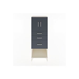 Hyperion Dolap 2 Raflı 3 Çekmeceli 2 Kapaklı 60x44x163 Aytaşı-antrasit