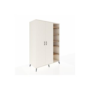 Kronos Dolap 7 Raflı 2 Kapaklı Tek Askılı 132x59x195 Aytaşı-aytaşı/çam