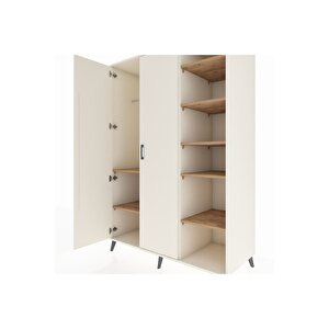 Kronos Dolap 7 Raflı 2 Kapaklı Tek Askılı 132x59x195 Aytaşı-aytaşı/çam