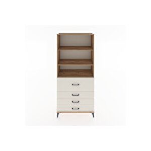Hyperion Dolap 3 Raflı 4 Çekmeceli 88x44x195 Çam-aytaşı