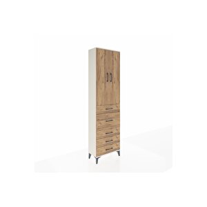 Arges Dolap 2 Raflı 5 Çekmeceli 2 Kapaklı 60x30x221 Aytaşı-çam