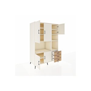 Kronos Dolap 9 Raflı 3 Çekmeceli 5 Kapaklı 132x59x195 Aytaşı-aytaşı/çam