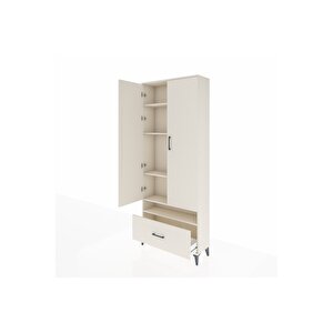 Arges Dolap 5 Raflı Tek Çekmeceli 2 Kapaklı 88x30x221 Aytaşı-aytaşı