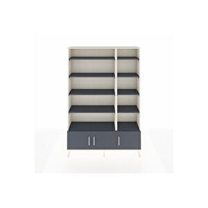 Arges Gardrop 10 Raflı 3 Kapaklı 132x30x195 Aytaşı-antrasit