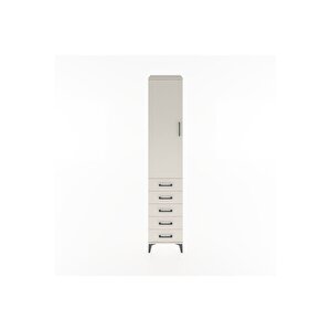 Hyperion Dolap 2 Raflı 5 Çekmeceli Tek Askılı 44x44x221 Aytaşı-aytaşı