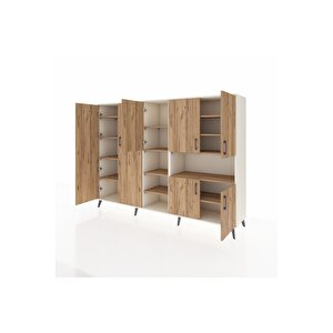 Hyperion Dolap 13 Raflı 7 Kapaklı 220x44x163 Aytaşı-çam