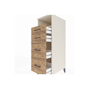 Kronos Dolap Tek Raflı 4 Çekmeceli 44x59x134 Aytaşı-çam
